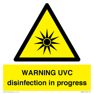 WARNING UVC disinfection in progress